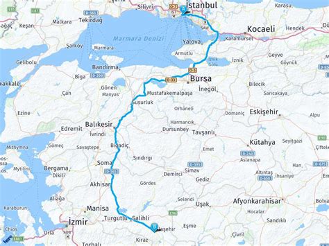 istanbul alaşehir yol haritası